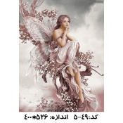 نخ و نقشه تابلو فرش طرح فرشته ای در آسمان