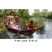 نخ و نقشه تابلو فرش طرح قایق عشق 4